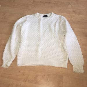 vintage white knit abercrombie sweater